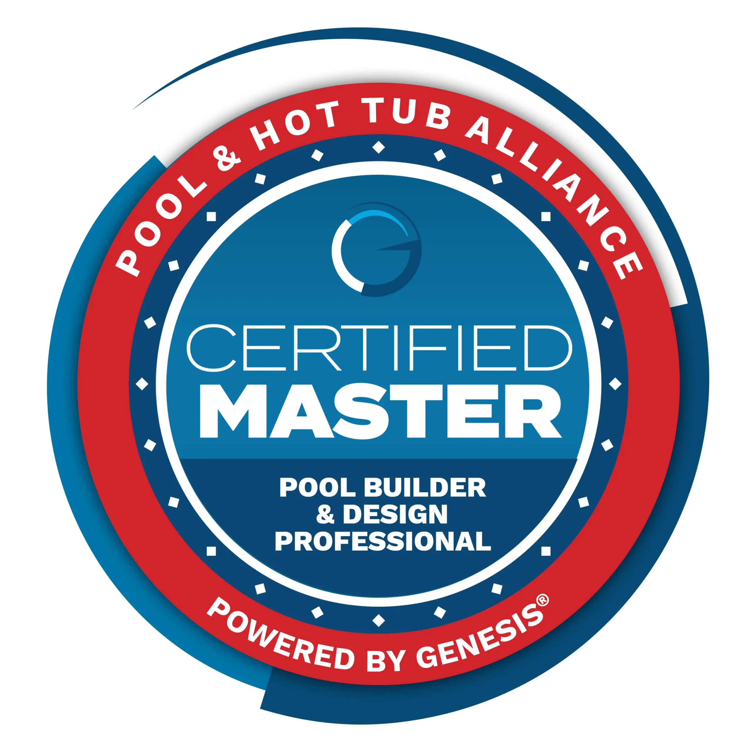 Certified Master Pool Builder & Design Professional by PHTA badge