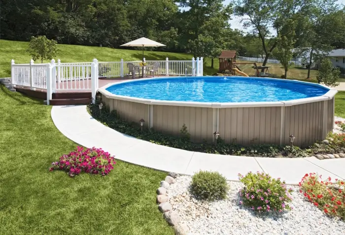 above ground pool in california